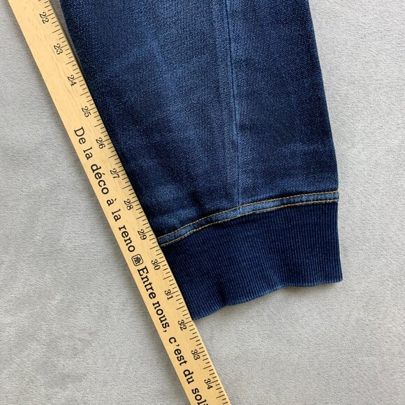 True Religion Mens Pants 33 Blue Jogger Jeans Tapered Runner Drawstring 33x32 - Picture 8 of 13